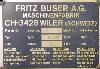  BUSER HYDROMAG Model 538 Flat bed printer,